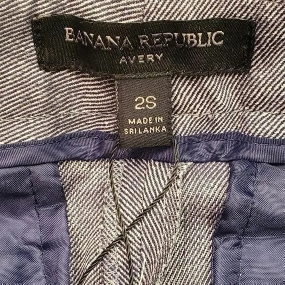 Banana Republic Avery pin striped linen straight leg pants size 2S new!!!